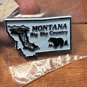 MONTANA State Shaped Big Sky Country Fridge Magnet Souvenir 1.5" x 2"